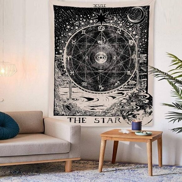 Urban Outfitters Tarot Star Wall Hanging Zodiac Tapestry Astrology Large 56x72" - Picture 1 of 2